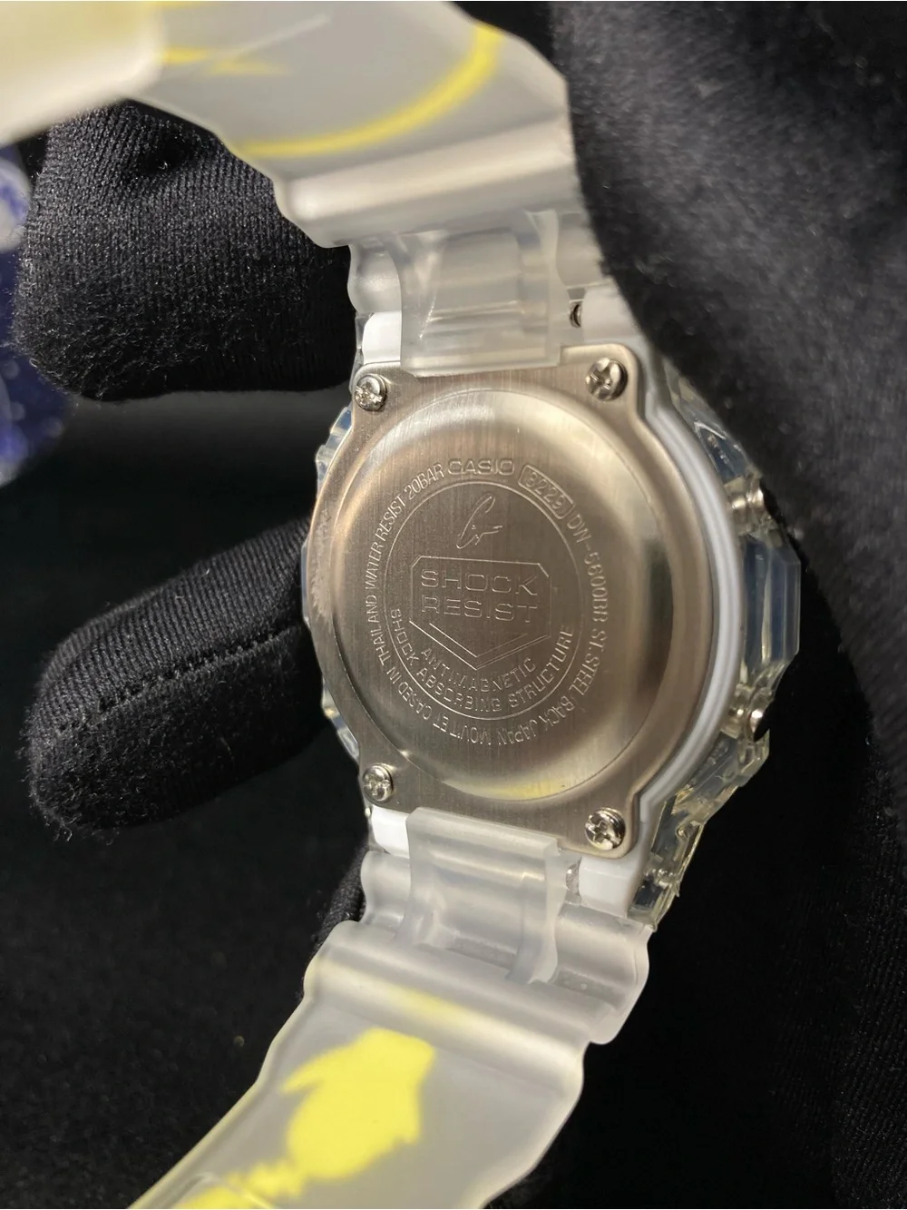 Yellow and Clear G Shock Dw5600